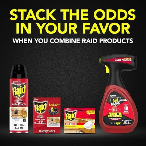 Raid Ant Killer Baits, Child Resistant Bug Killer for Indoor Home Use, 0.24 Oz, 8 Count