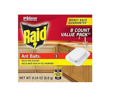 Raid Ant Killer Baits, Child Resistant Bug Killer for Indoor Home Use, 0.24 Oz, 8 Count
